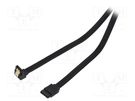 Cable: SATA; SATA plug,SATA plug angled; 0.5m; SATA III; black SAVIO