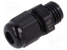 Cable gland; without nut; M12; 1.5; IP68; polyamide; black TE Connectivity