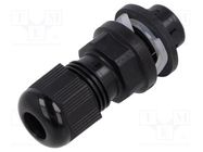 Cable gland; M16; IP68; polyamide; black; push-in; Entrelec TE Connectivity
