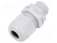 Cable gland; M20; 1.5; IP68; polyamide; light grey; Entrelec TE Connectivity
