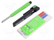 Pencil; automatic; Kit: touch pen; white,red,blue EXPERT MARKING TOOLS