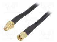 Cable; 50Ω; 3m; RP-SMA male,RP-SMA female; black; straight ONTECK