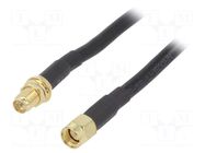 Cable; 3m; RP-SMA male,RP-SMA female; black; straight; 50Ω ONTECK