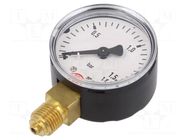Manometer; 0÷1.6bar; G 1/4",bottom connection; 50mm; metal PNEUMAT