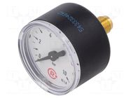 Manometer; 0÷10bar; G 1/8",rear connection; 40mm; Temp: -20÷60°C PNEUMAT