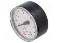 Manometer; 0÷10bar; G 1/4",rear connection; 63mm; Temp: -20÷60°C PNEUMAT