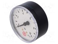 Manometer; 0÷10bar; G 1/4",rear connection; 63mm; Temp: -20÷60°C PNEUMAT