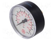 Manometer; 0÷10bar; G 1/4",rear connection; 63mm; Temp: -20÷60°C PNEUMAT