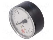 Manometer; 0÷16bar; G 1/4",rear connection; 63mm; Temp: -20÷60°C PNEUMAT