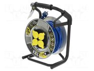 Extension lead; 3x2.5mm2; reel,with non-rotating sockets; PUR KEL