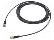 Cable: for sensors/automation; M12; PIN: 4; 5m; plug; 250VDC; 250VAC MURRELEKTRONIK