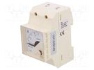 Ammeter; for DIN rail mounting; I AC: 0÷5A; True RMS; Class: 1.5 LUMEL