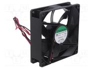 Fan: DC; axial; 12VDC; 92x92x25mm; 76.46m3/h; 32dBA; ball bearing SUNON