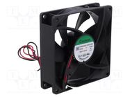 Fan: DC; axial; 24VDC; 92x92x25mm; 58.45m3/h; 37.9dBA; ball bearing SUNON