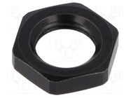 Nut; M10; 1; steel; Plating: oxidized; 15mm; black ELESA+GANTER