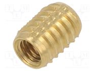 Threaded insert; brass; M5; BN 37915; L: 10mm; for plastic TAPPEX