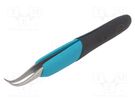 Tweezers; 120mm; for precision works; Blades: curved; insulated WELLER