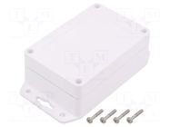 Enclosure: multipurpose; X: 70mm; Y: 105mm; Z: 40mm; ASA; white; IP67 KRADEX