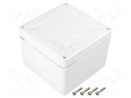 Enclosure: multipurpose; X: 105mm; Y: 105mm; Z: 60mm; ZP; ASA; white KRADEX