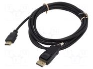 Cable; DisplayPort plug,HDMI plug; DisplayPort 2.0,HDMI 2.1 Goobay