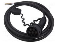 Cable: eMobility; 1x0.5mm2,5x6mm2; 480V; 22kW; IP54; three-phase AMPHENOL