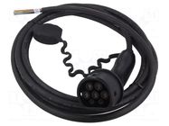 Cable: eMobility; 1x0.5mm2,5x6mm2; 480V; 11kW; IP54; three-phase AMPHENOL