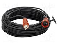 Extension lead; 3x1.5mm2; Sockets: 1; rubber; black; 40m; 16A KERG