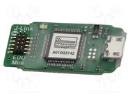 Programmer: debugger; 3.3VDC; 10pin,Micro USB; 35x17x8mm; 200kbps SEGGER MICROCONTROLLER