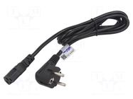 Cable; 3x1mm2; CEE 7/7 (E/F) plug,IEC C15 female,SCHUKO plug AKYGA