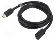 Cable; HDMI socket,HDMI plug; PVC; HDMI 2.0; Len: 1.5m; black VENTION