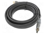 Cable; HDMI plug,both sides; PVC; textile; Len: 2m; black; HDMI 2.0 VENTION