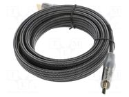 Cable; HDMI plug,both sides; PVC; textile; HDMI 2.0; Len: 2m; black VENTION
