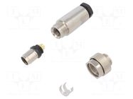 Connector: M9; plug; male; Plating: gold-plated; 125V; 1A; IP67; 712 BINDER