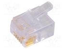 Plug; RJ12; PIN: 6; Layout: 6p6c; for cable; IDC; straight BEL FUSE
