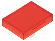 Actuator lens; 22mm; 61; red,transparent; plastic; Dim: 18x24mm EAO