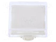 Actuator lens; 22mm; 61; transparent; plastic; Dim: 18x18mm EAO