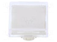 Actuator lens; 22mm; 61; transparent; plastic; Dim: 18x18mm EAO