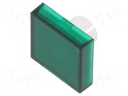 Actuator lens; 22mm; 61; transparent,green; plastic; Dim: 20x20mm EAO