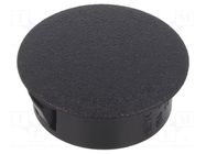 Stopper; H: 11.5mm; Wall thick: 0.8÷1.6mm; black; polyamide KEYSTONE