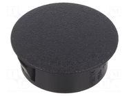 Stopper; H: 11.5mm; Wall thick: 0.8÷1.6mm; black; polyamide KEYSTONE