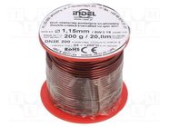 Coil wire; double coated enamelled; 1.15mm; 0.2kg; -65÷200°C INDEL