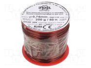 Coil wire; double coated enamelled; 0.75mm; 0.2kg; -65÷200°C INDEL