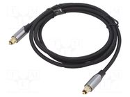 Cable; Toslink plug,both sides; 1.5m; Plating: gold-plated; black VENTION