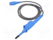 Probe: for oscilloscope; 0÷300MHz; 100: 1; 1ns; 10÷25pF; blue; 1.2m STÄUBLI