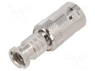 Adapter; BNC female,HD-BNC male; Insulation: PTFE; 75Ω; brass AMPHENOL RF