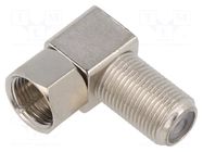 Adapter; F male,F female; Insulation: POM; 75Ω; brass; 2GHz AMPHENOL RF