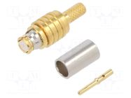 Connector: coaxial; plug; female; SMP; soldering,crimped; straight AMPHENOL RF