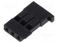 Connector: wire-wire/PCB; plug; female; PIN: 3; 3A; 250V; crimped HSM