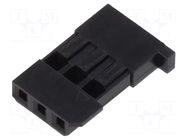Connector: wire-wire/PCB; plug; female; PIN: 3; 3A; 250V; crimped HSM
