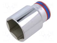 Socket; 6-angles,socket spanner; HEX 41mm; 1/2"; long KING TONY